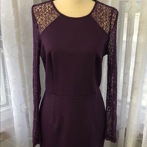 Dorothy Perkins purple floral lace dress SZ 8